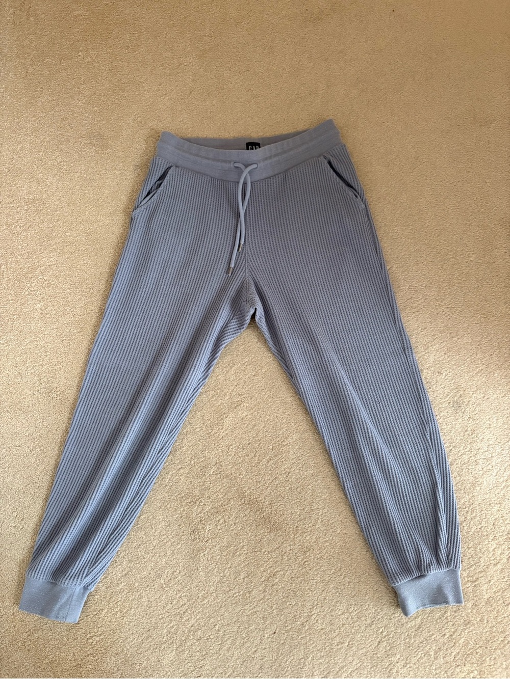GAP Pale Blue Waffle Knit Joggers